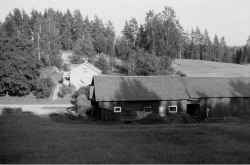 Ink�rning av h� med sl�phiss i Kl�vlandet 1959. En wire lindas upp p� tr�trumman i 