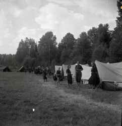 Scouter på läger i Björstorp i närheten av Hallsberg - klicka för att förstora